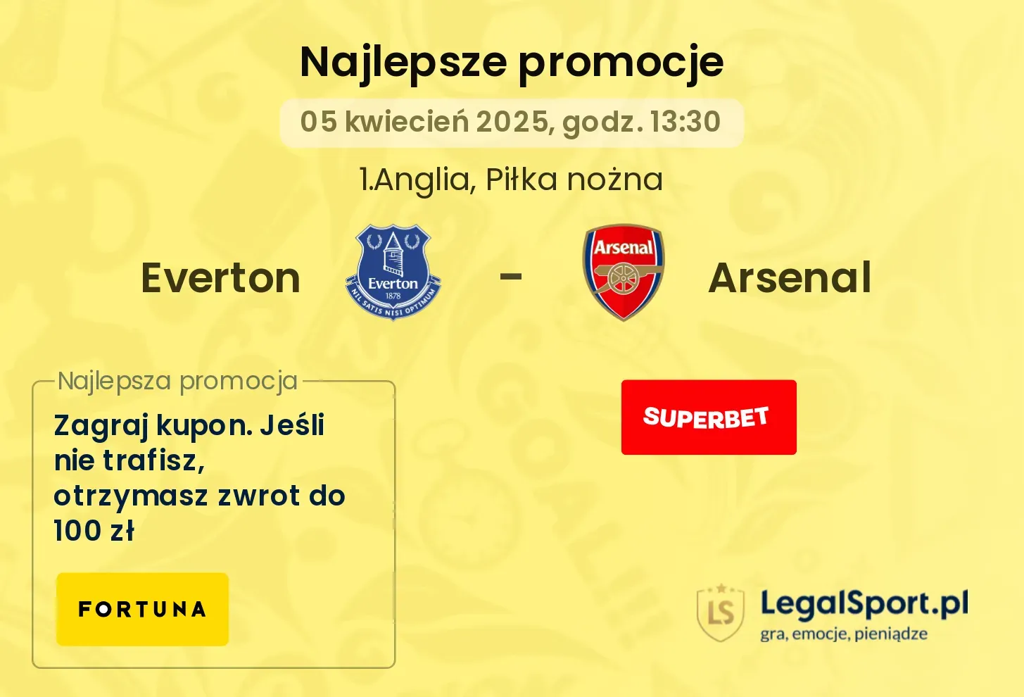 Everton - Arsenal promocje u bukmacherów