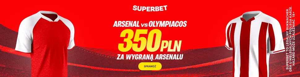 350 zł za zwycięstwo Arsenalu z Olympiakosem