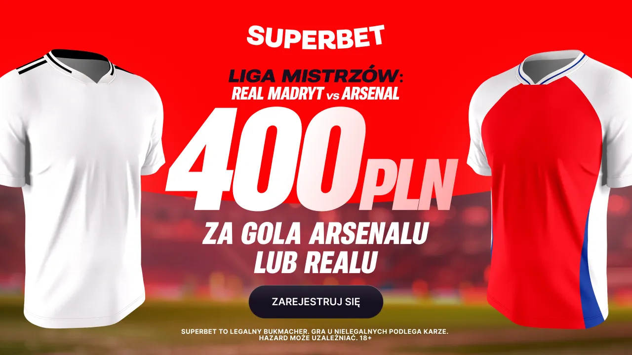 400 zł za gola Realu lub Arsenalu