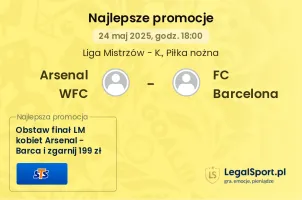 Arsenal WFC - FC Barcelona promocje bukmacherskie