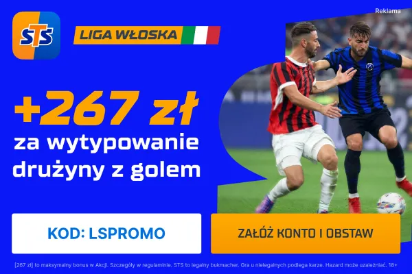 STS: 267 zł za wytypowanie drużyny z golem w meczu Roma - Lazio