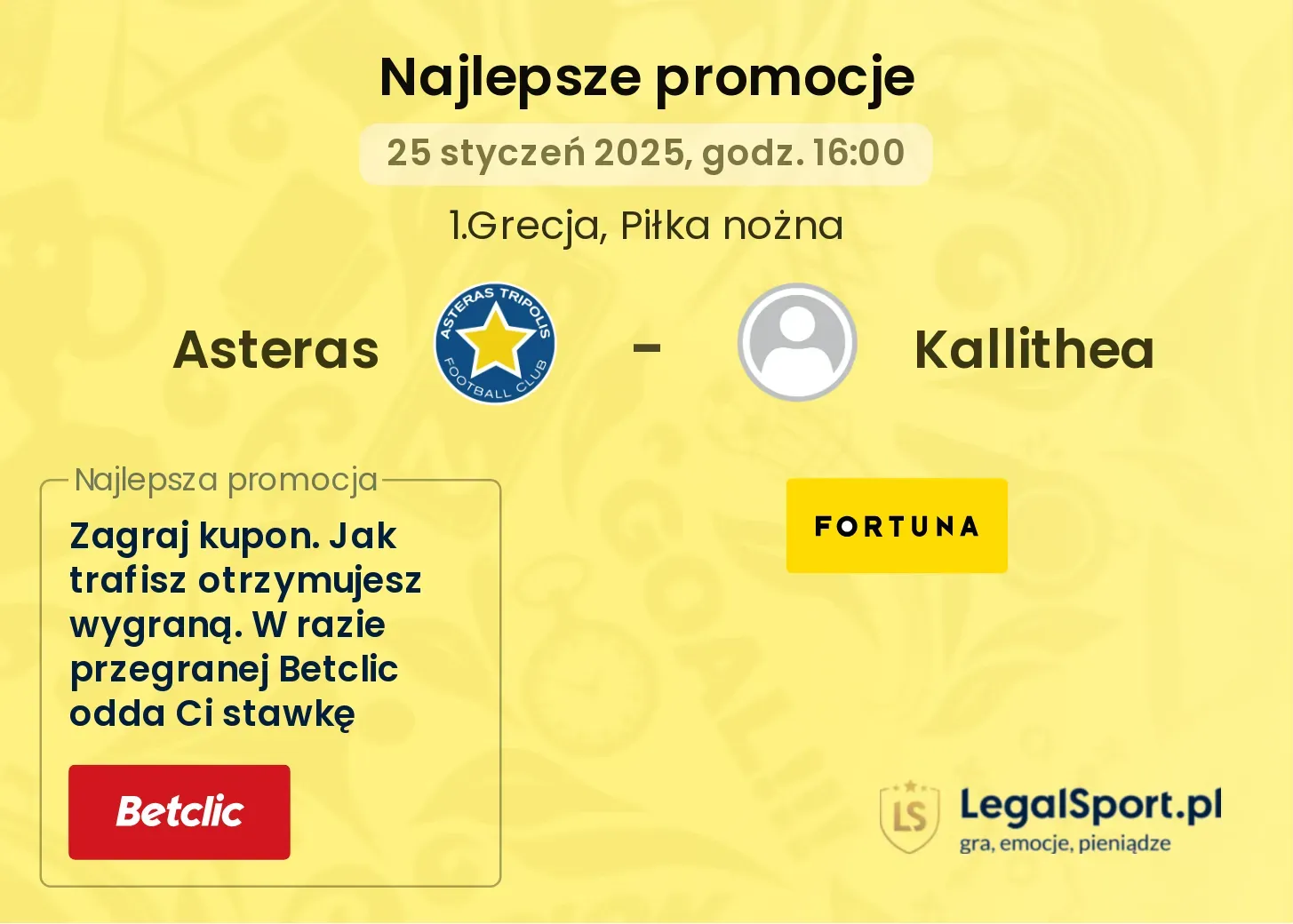 Asteras - Kallithea promocje bukmacherskie