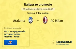 Atalanta - AC Milan promocje u bukmacherów