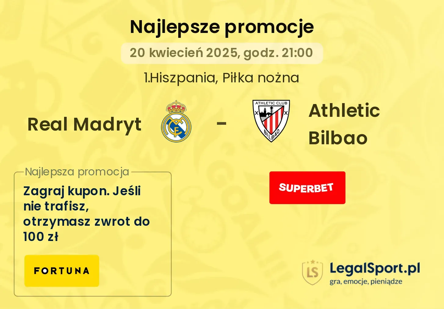 199 zł od STS w promocji na zwycięzcę meczu Real Madryt - Athletic Bilbao 