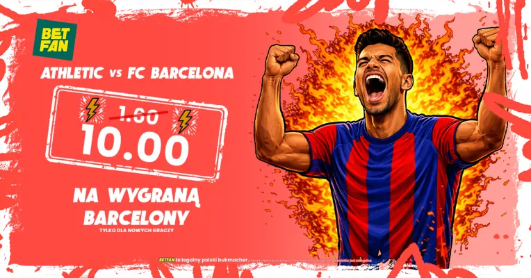 BETFAN: Boost 10.00 na wygraną Barcelony z Athletikiem