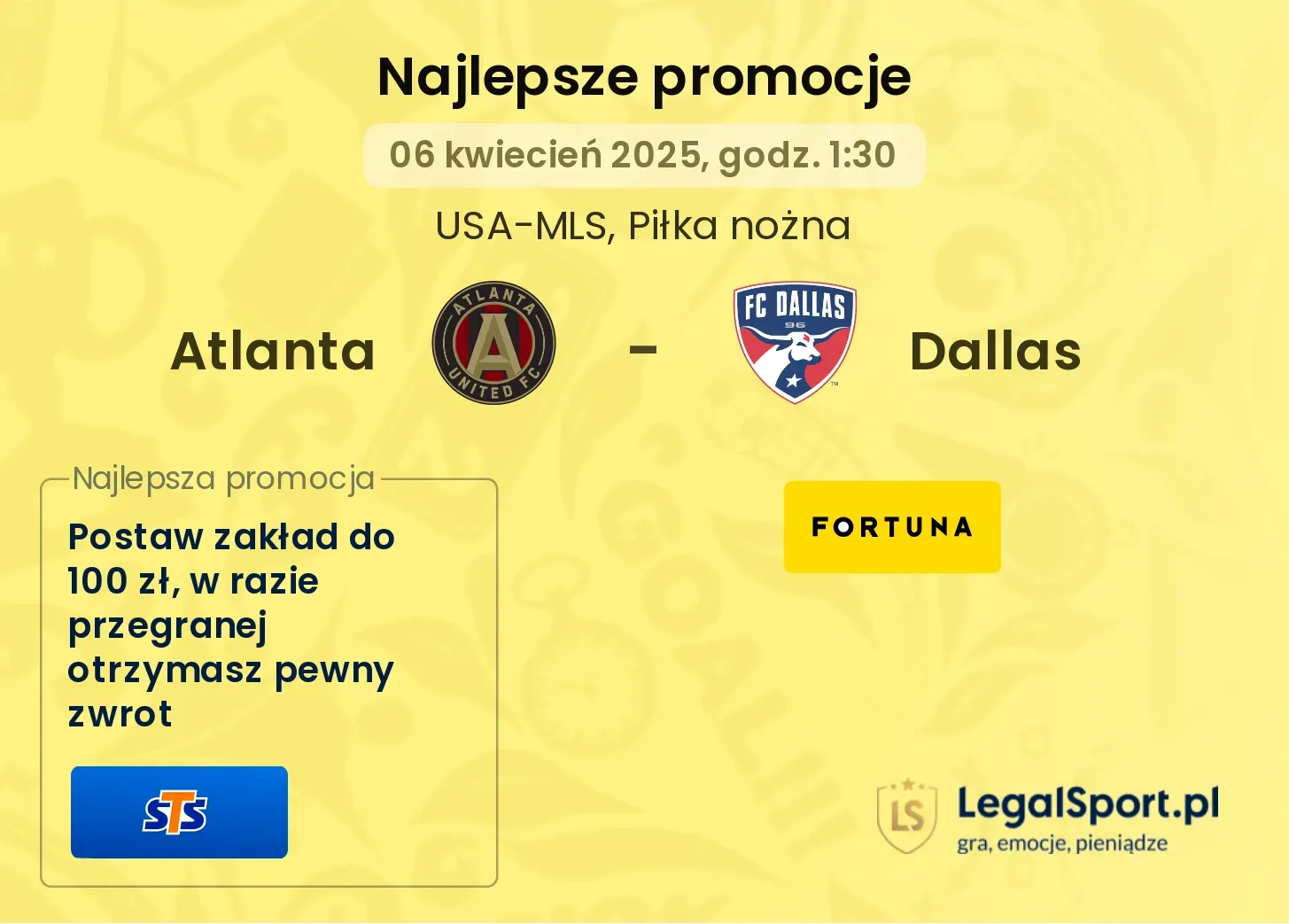 Atlanta - Dallas promocje bukmacherskie