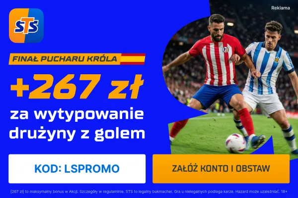 STS: 267 zł za wytypowanie drużyny z golem w meczu Atletico Madryt - Real Sociedad