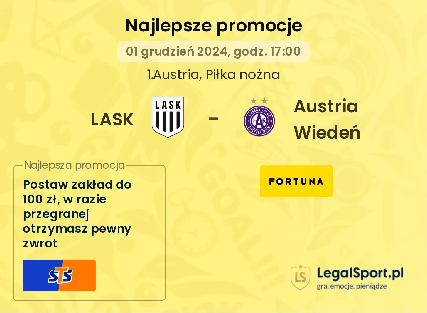 LASK - Austria Wiedeń promocje bukmacherskie