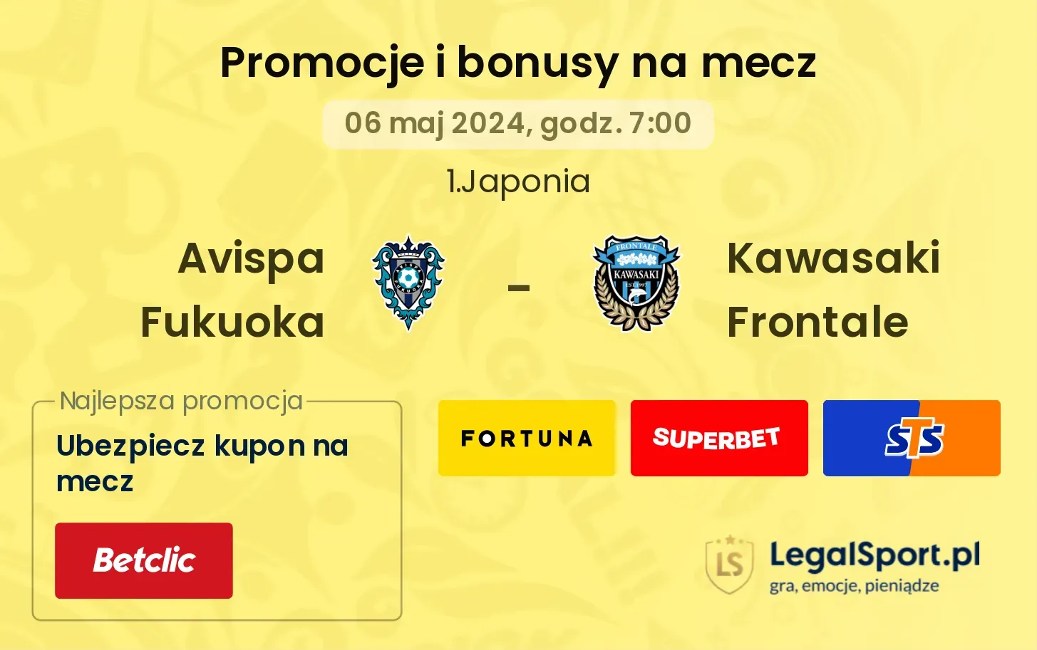 Avispa Fukuoka - Kawasaki Frontale promocje bonusy na mecz