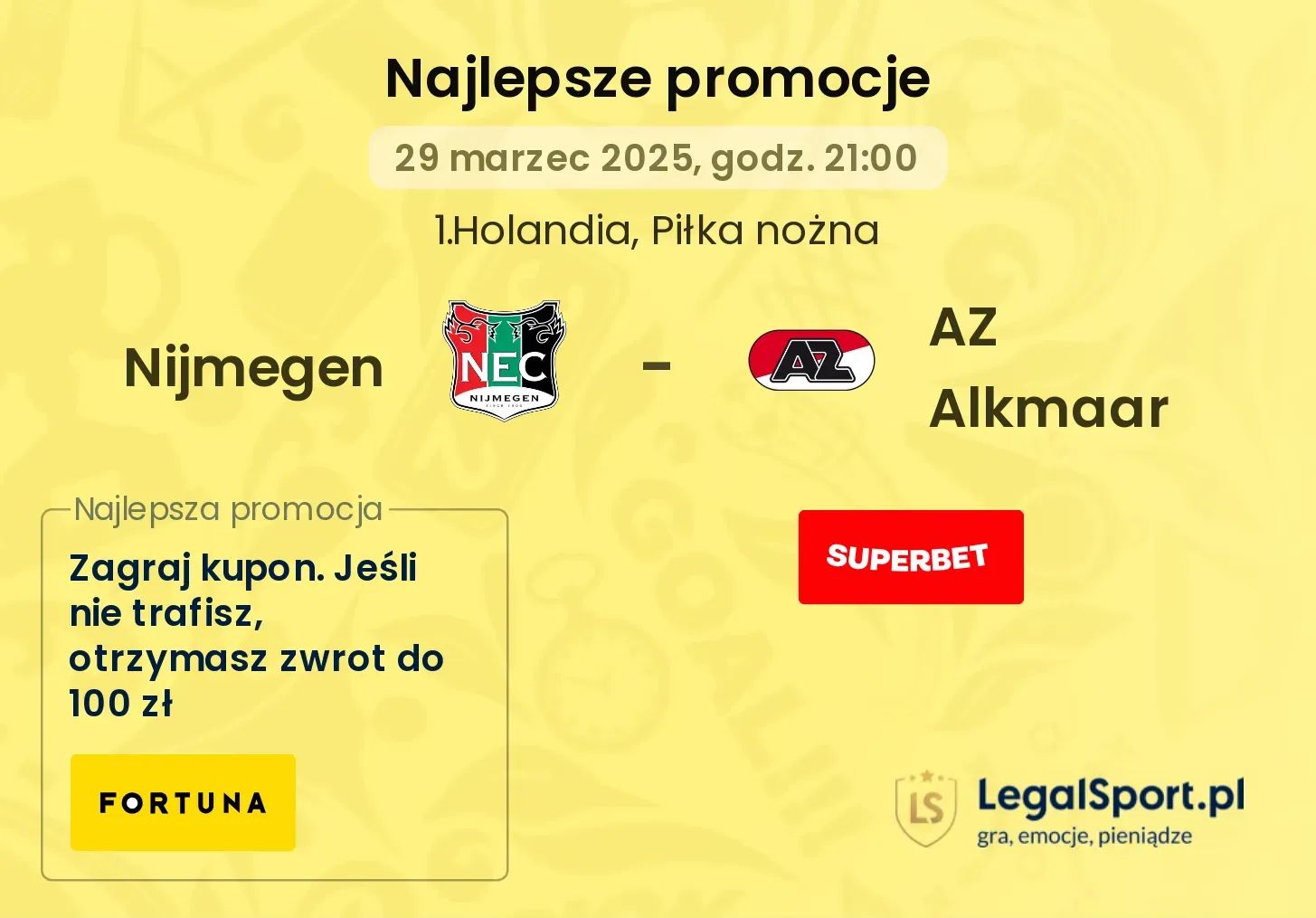 Nijmegen - AZ Alkmaar promocje bukmacherskie