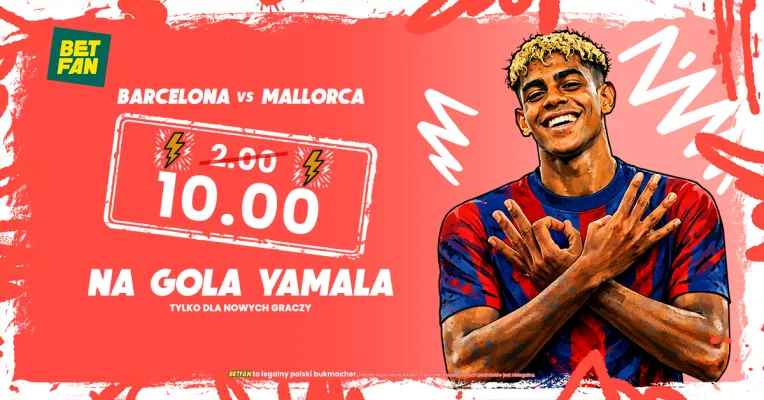 BETFAN: Kurs 10.0 na gola Yamala w meczu z RCD Mallorca