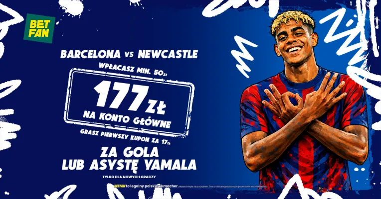 BETFAN: 177 zł za gola lub asystę Yamala w meczu Barcelona – Newcastle