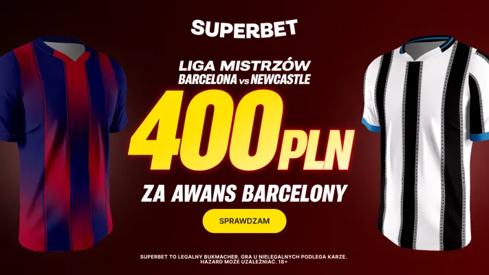 Bonus 400 PLN za awans Barcelony do 1/4 finału Ligi Mistrzów od Superbet