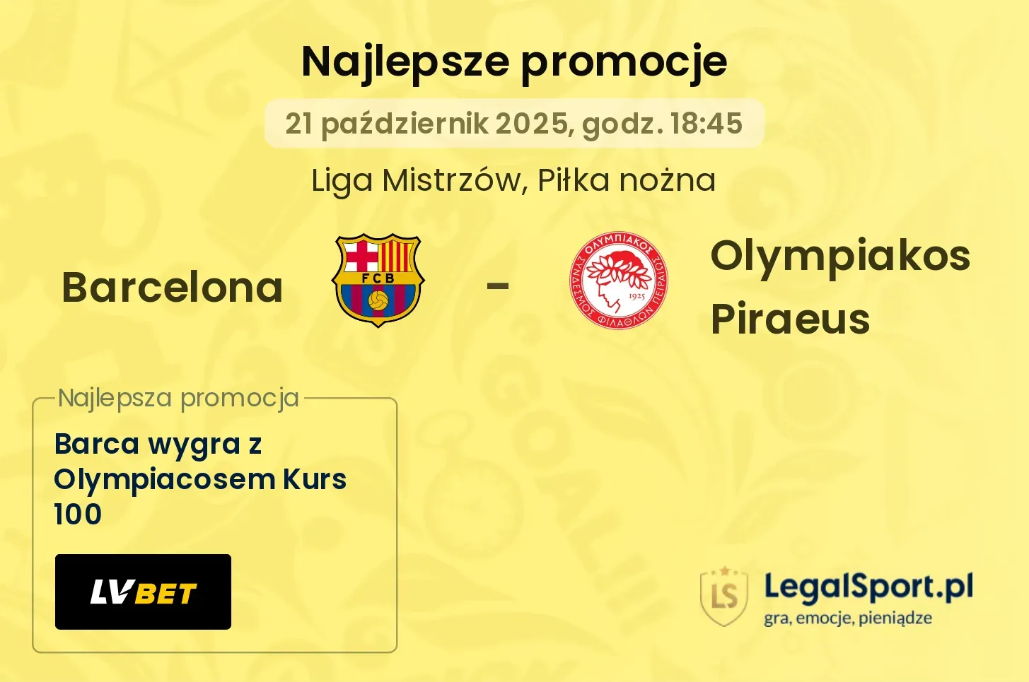 Barcelona - Olympiakos Piraeus promocje u bukmacherów