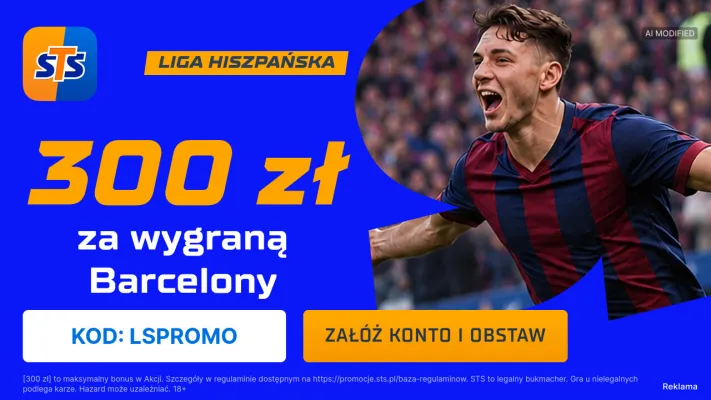 Promocja STS: 300 zł za wytypowanie zwycięzcy meczu FC Barcelona - Rayo Vallecano