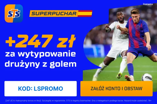 STS: 247 zł za wytypowanie drużyny z golem w meczu Barcelona - Real Madryt