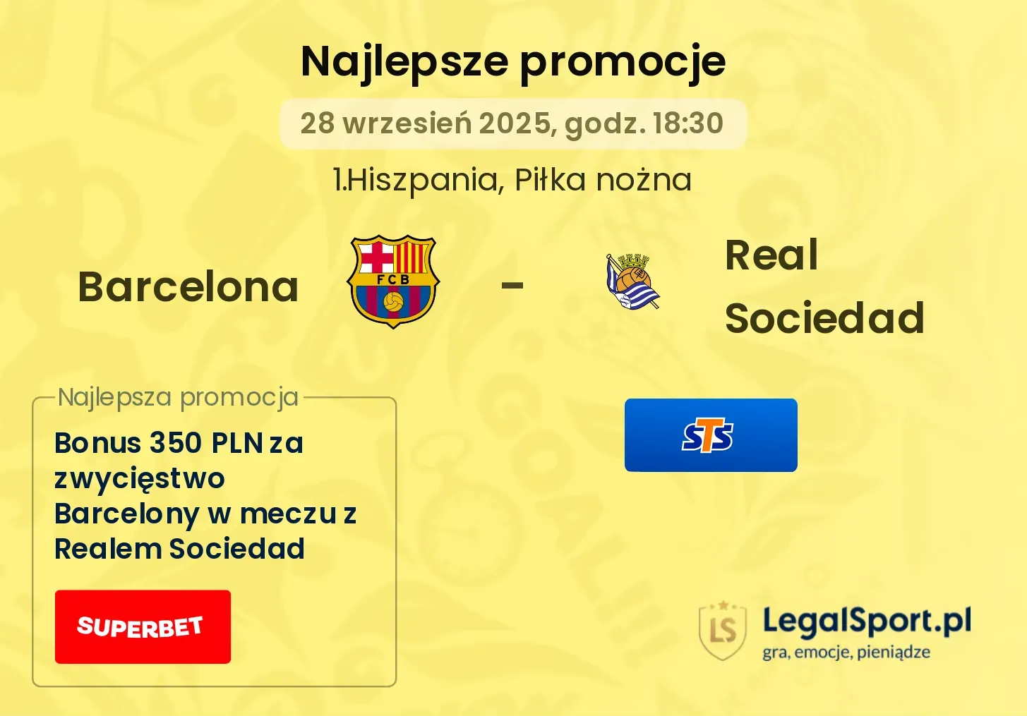 Barcelona - Real Sociedad promocje u bukmacherów