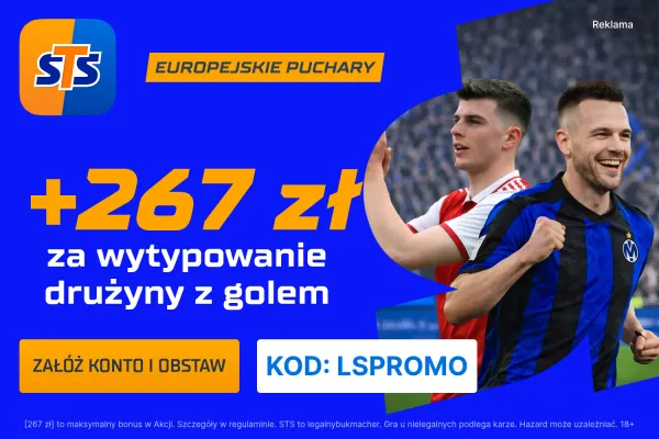267 zł za wytypowanie drużyny z golem w meczu Bayern Monachium - PSG od STS