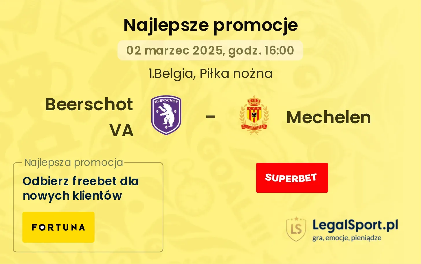 Beerschot VA - Mechelen promocje bukmacherskie