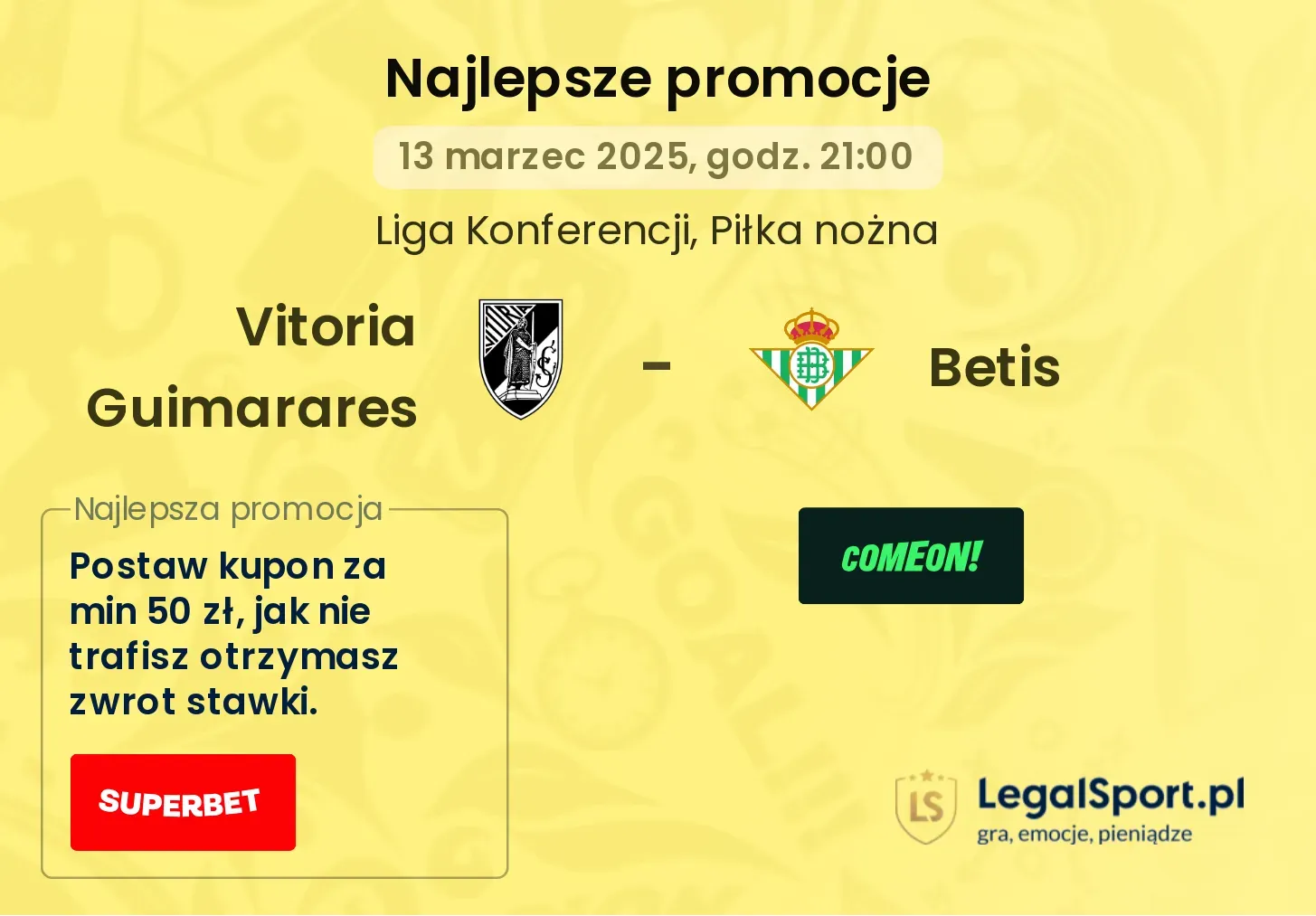 Vitoria Guimarares - Betis promocje bukmacherskie