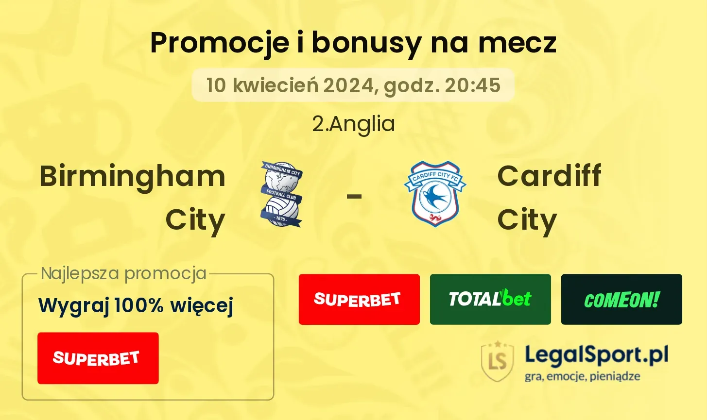 Birmingham City - Cardiff City promocje bonusy na mecz