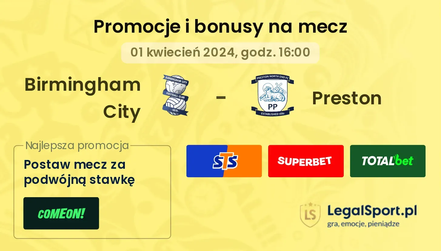 Birmingham City - Preston promocje bonusy na mecz