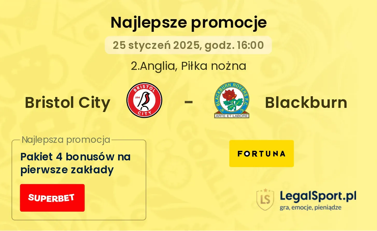 Bristol City - Blackburn promocje u bukmacherów