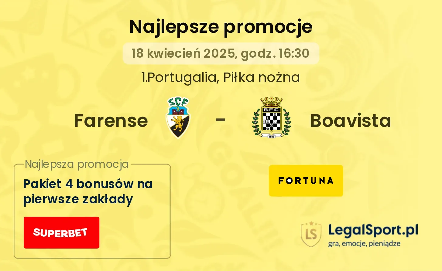 Farense - Boavista promocje u bukmacherów