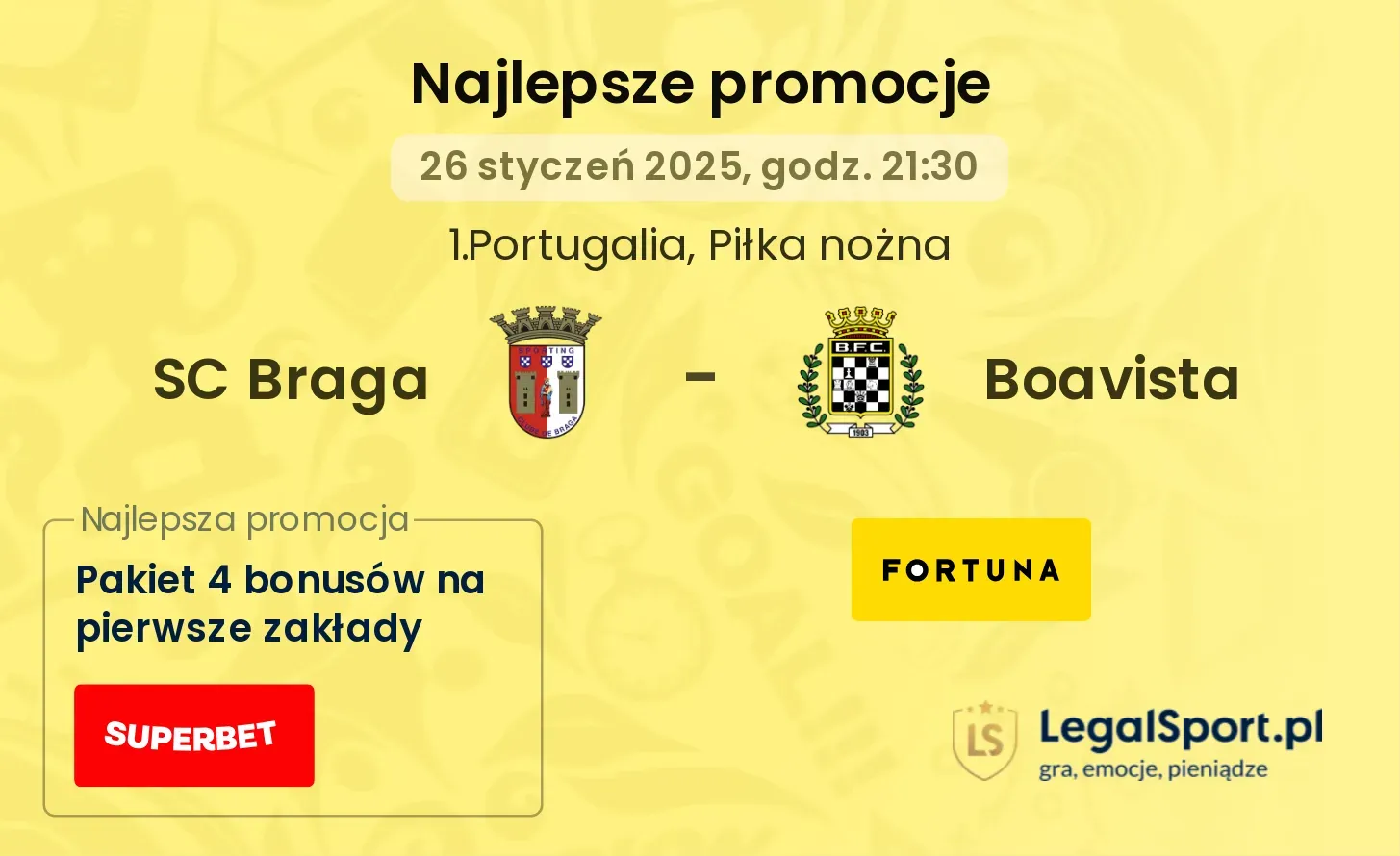 SC Braga - Boavista promocje bukmacherskie