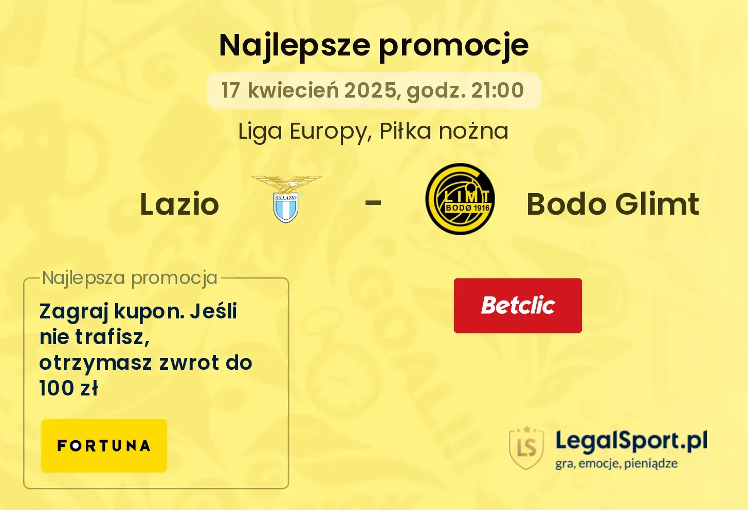 Lazio - Bodo Glimt promocje u bukmacherów