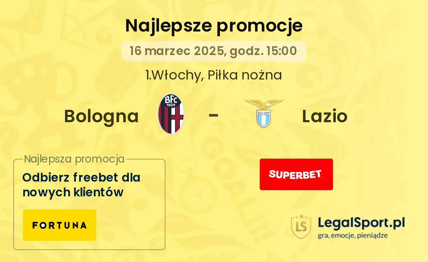 Bologna - Lazio promocje bukmacherskie