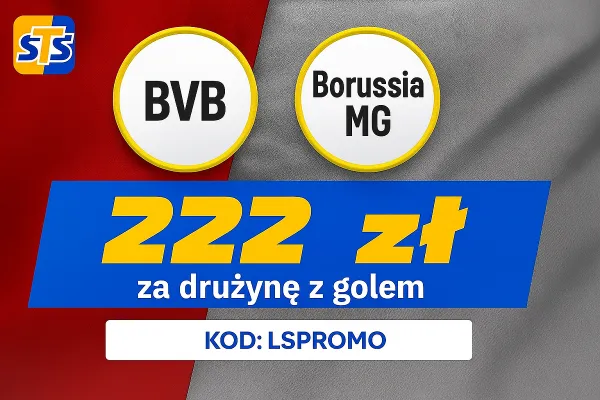 STS: 222 zł za wytypowanie drużyny z golem w meczu Borussia Dortmund - Borussia Monchengladbach