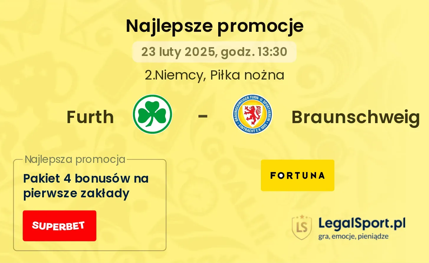 Furth - Braunschweig promocje bukmacherskie