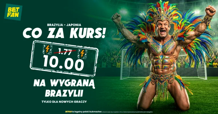 BETFAN: Kurs 10.00 na wygraną Brazylii z Japonią