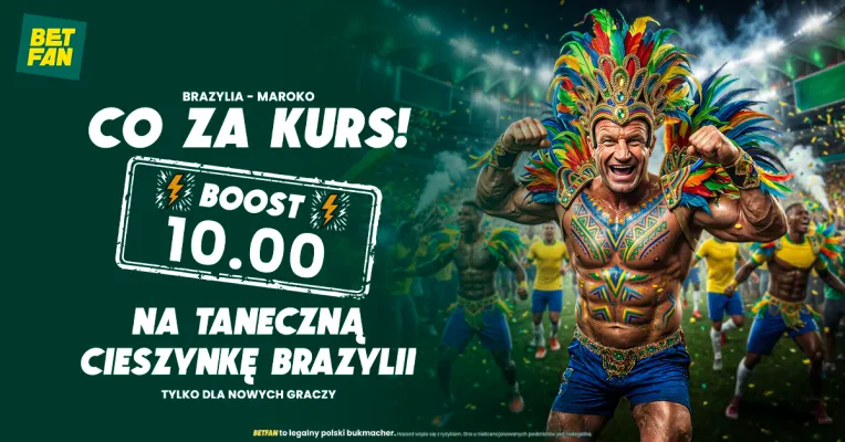 BETFAN: Kurs 10.00 na taneczną cieszynkę Brazylii w meczu Brazylia – Maroko