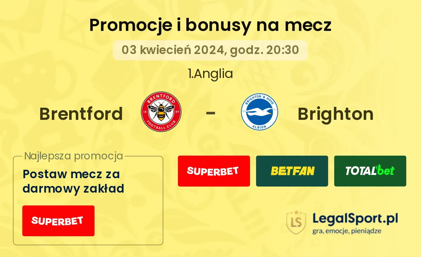 Brentford - Brighton promocje bonusy na mecz