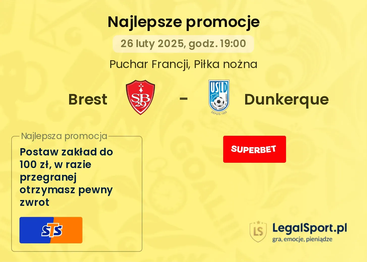 Brest - Dunkerque promocje bukmacherskie