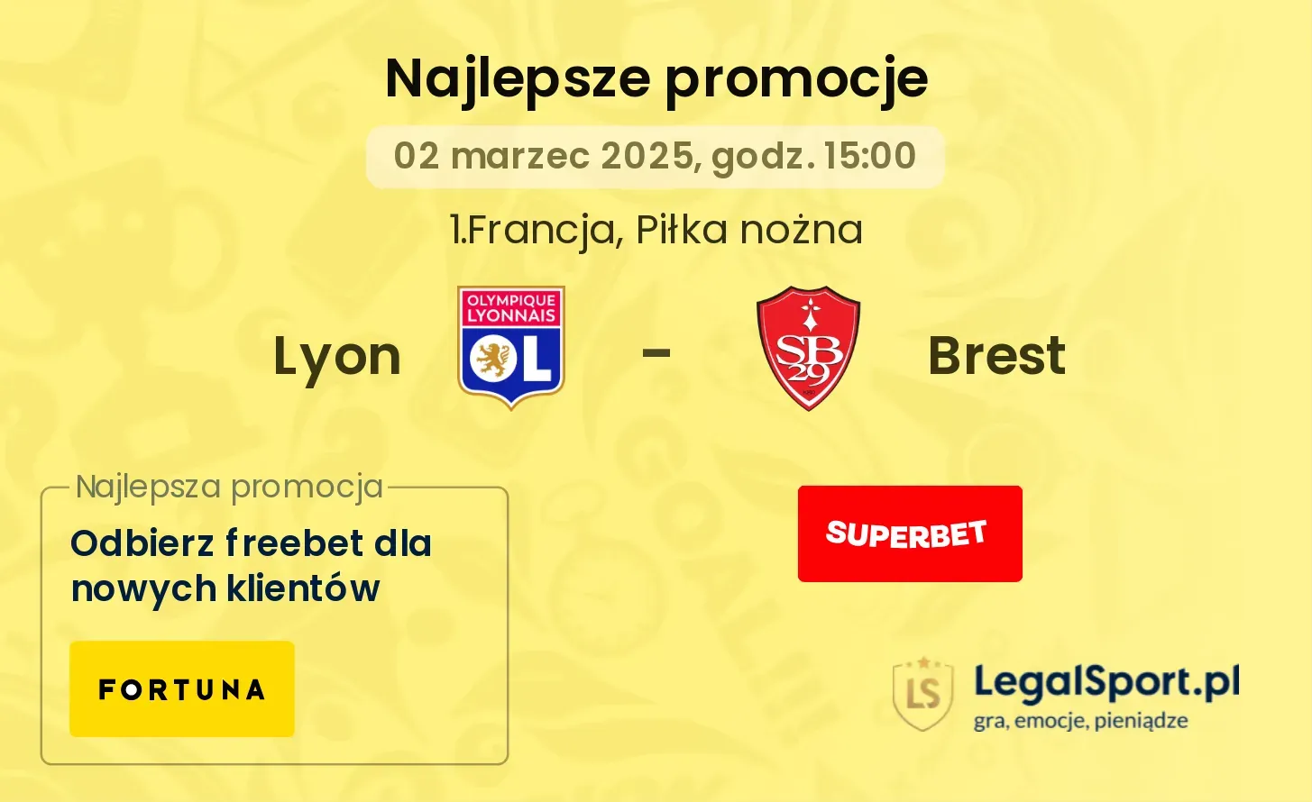 Lyon - Brest promocje bukmacherskie