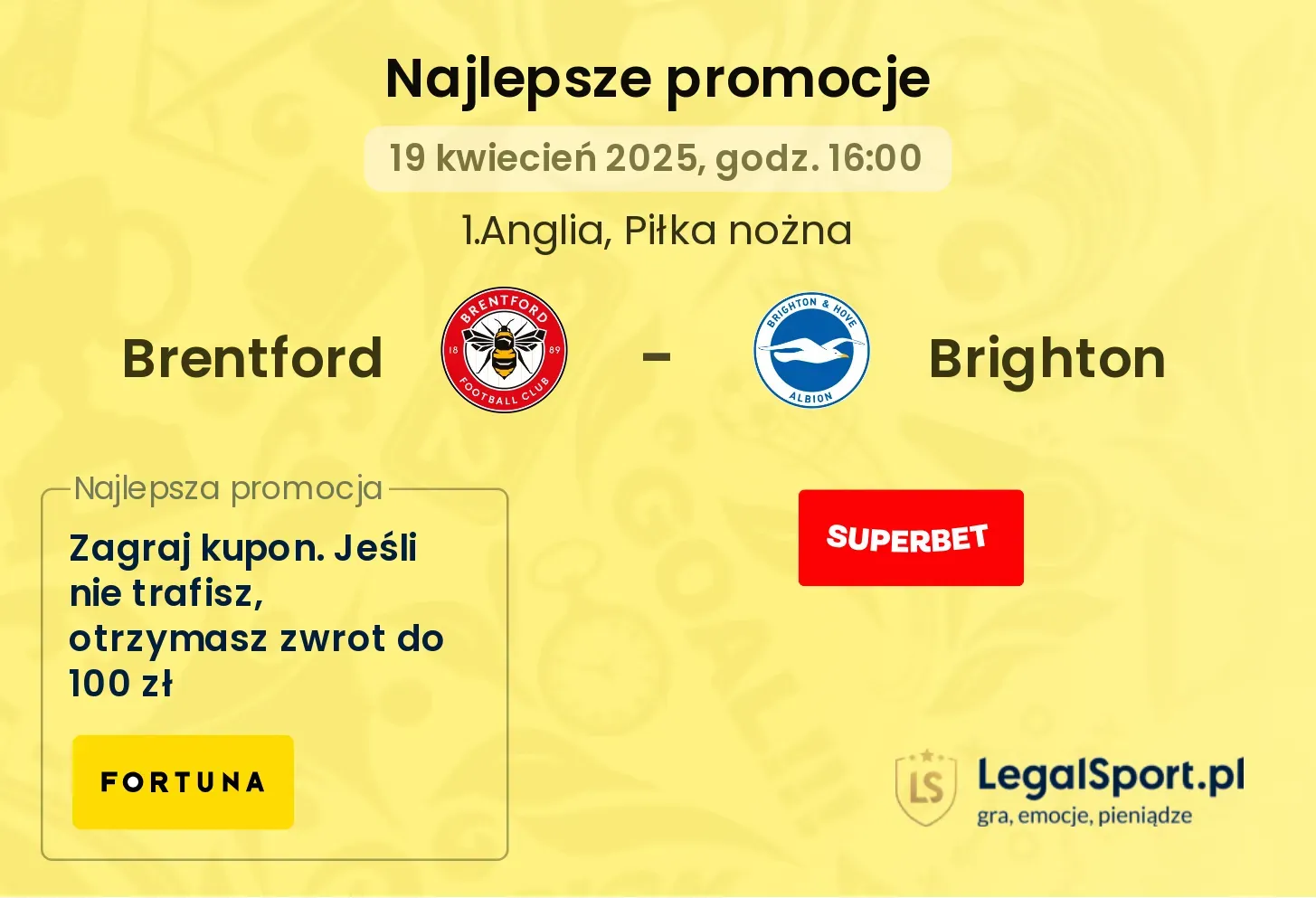 Brentford - Brighton promocje u bukmacherów