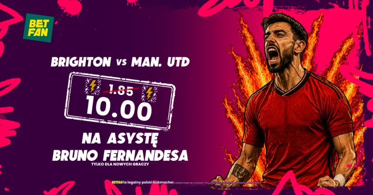 BETFAN: Kurs 10.00 na asystę Bruno Fernandesa w meczu Brighton – Manchester United