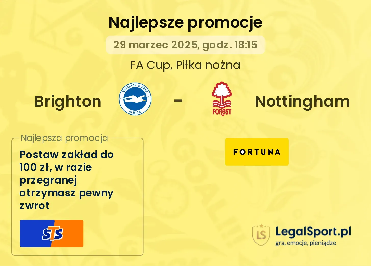 Brighton - Nottingham promocje u bukmacherów