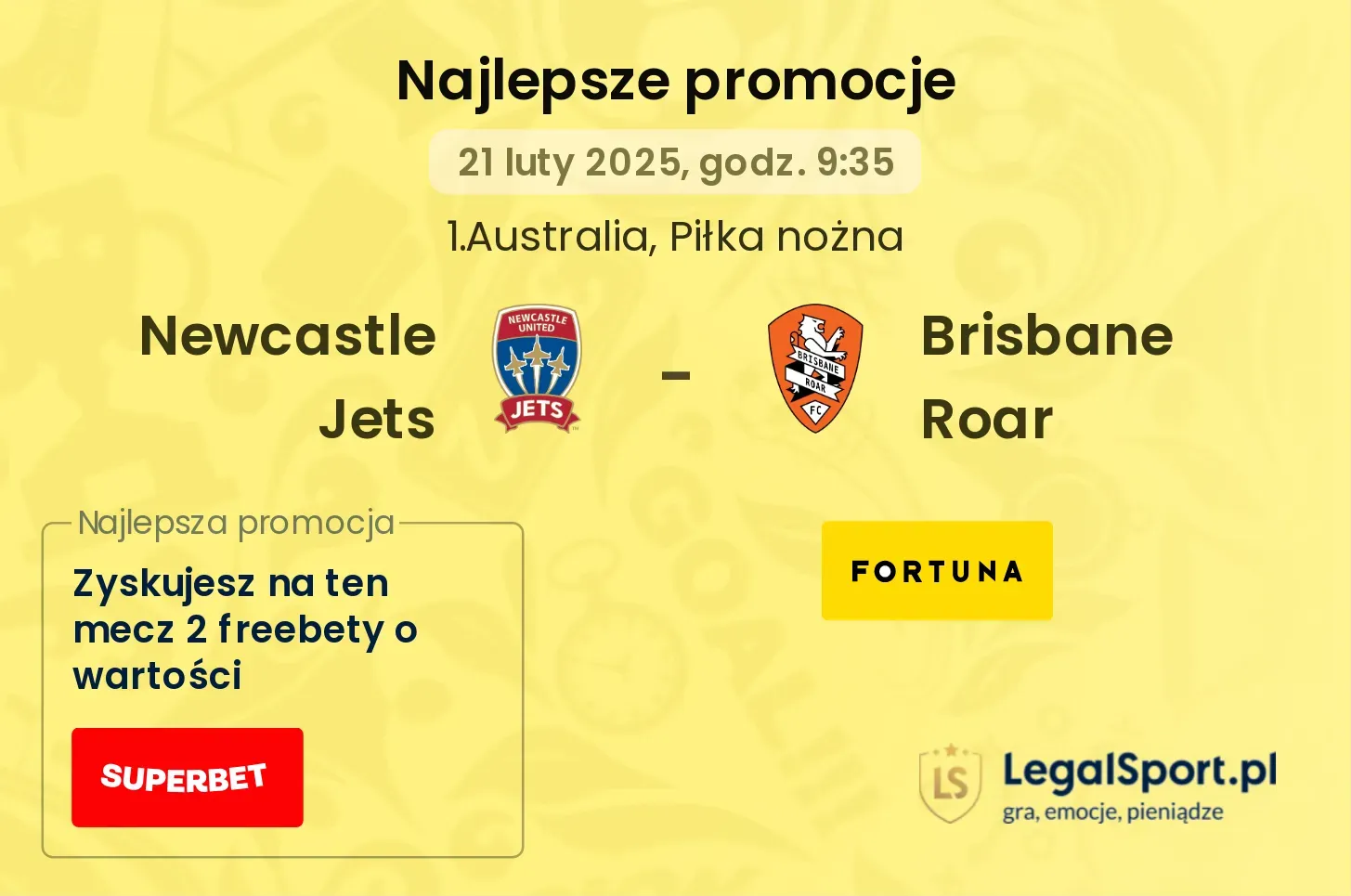 Newcastle Jets - Brisbane Roar promocje bukmacherskie
