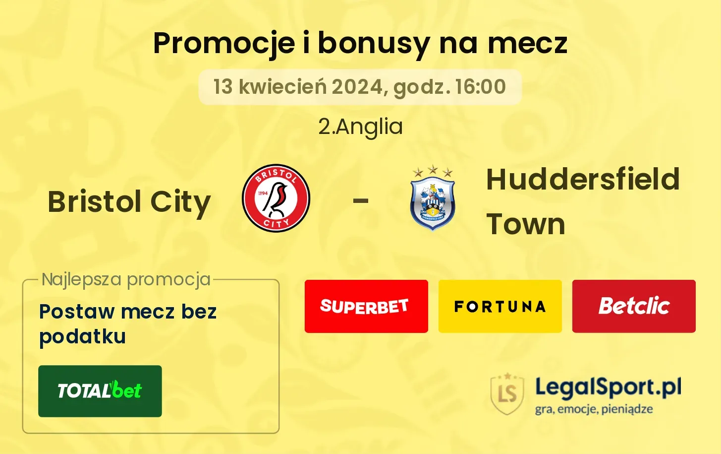Bristol City - Huddersfield Town promocje bonusy na mecz