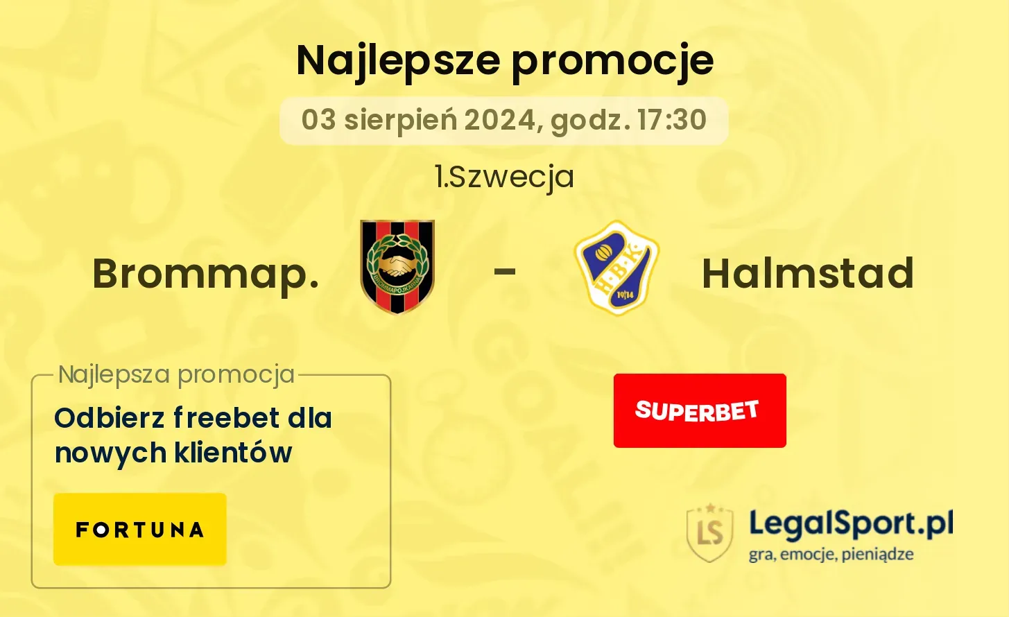 Brommap. - Halmstad promocje u bukmacherów (03.08, 17:30)