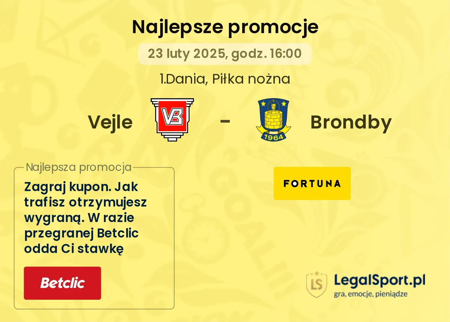 Vejle - Brondby promocje u bukmacherów
