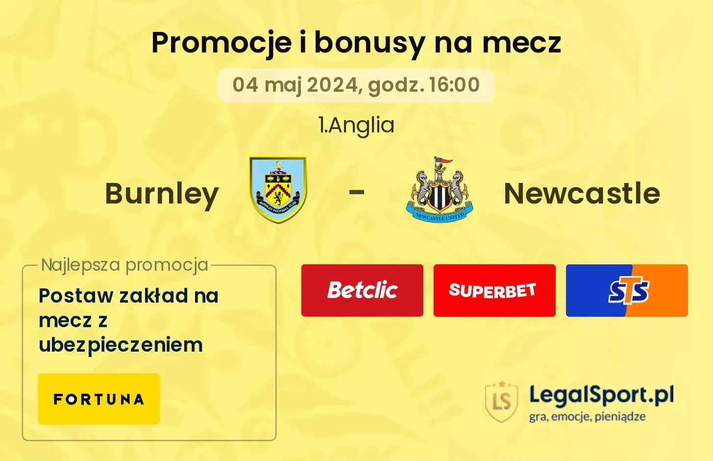 Burnley - Newcastle promocje bonusy na mecz