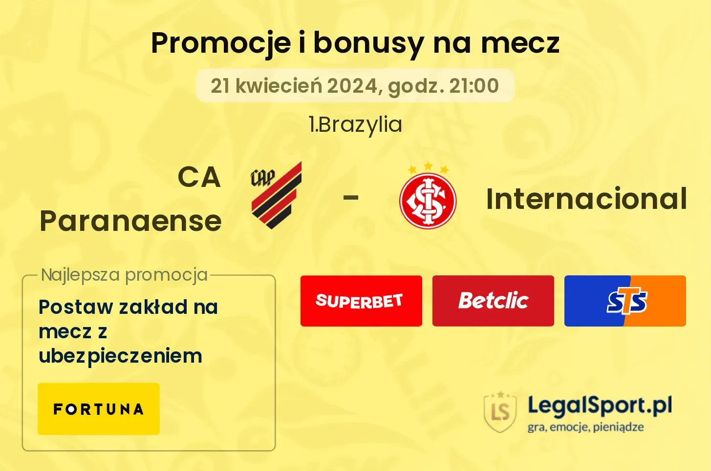 CA Paranaense - Internacional promocje bonusy na mecz