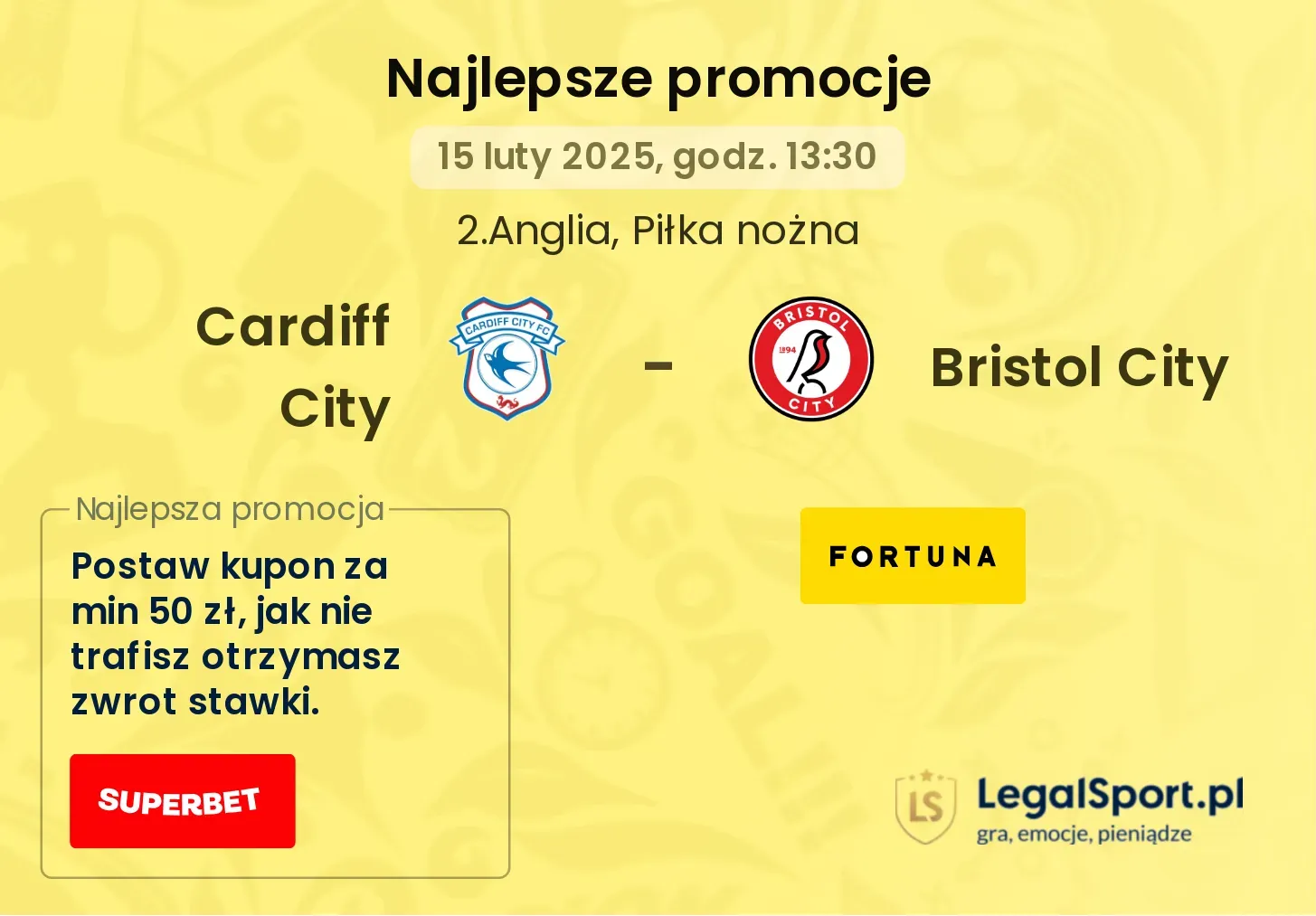 Cardiff City - Bristol City promocje bukmacherskie