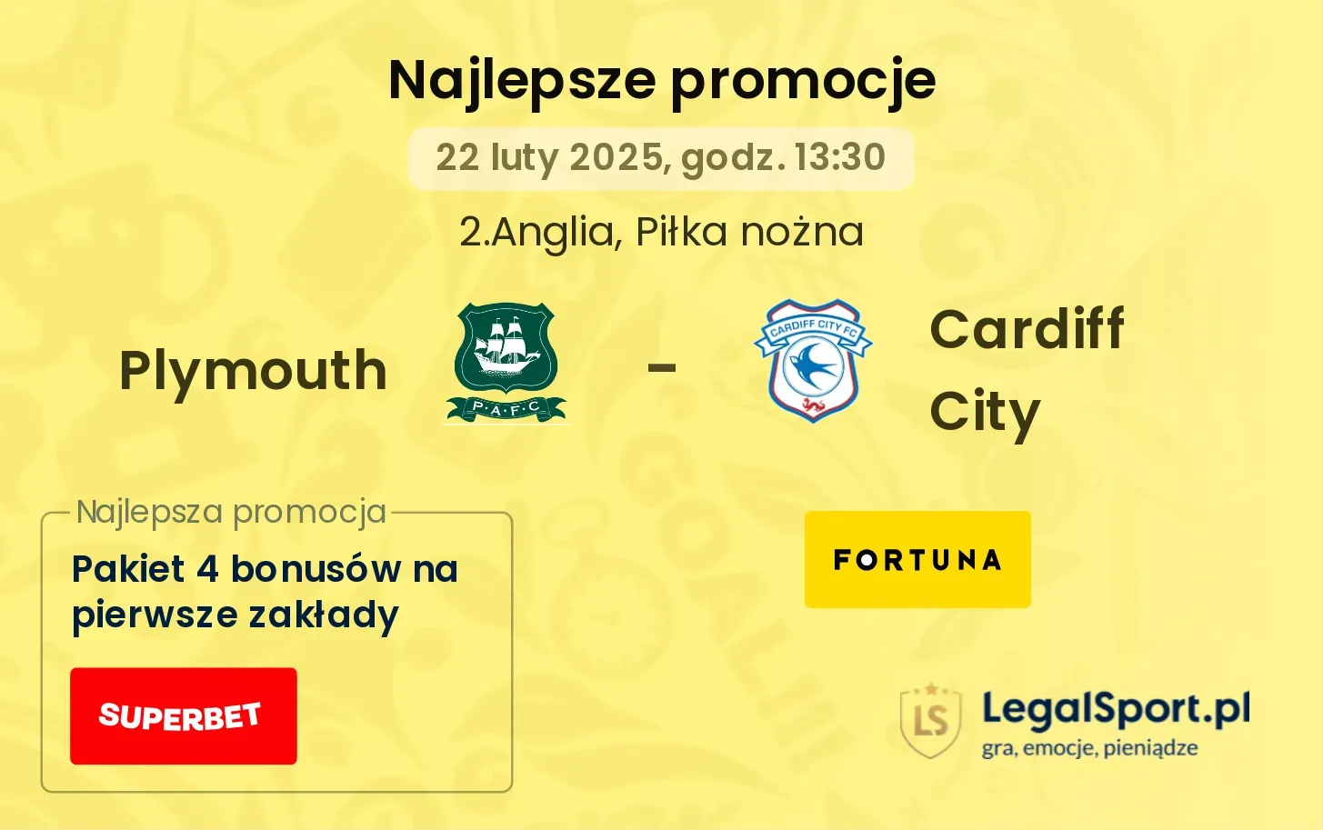 Plymouth - Cardiff City promocje bukmacherskie