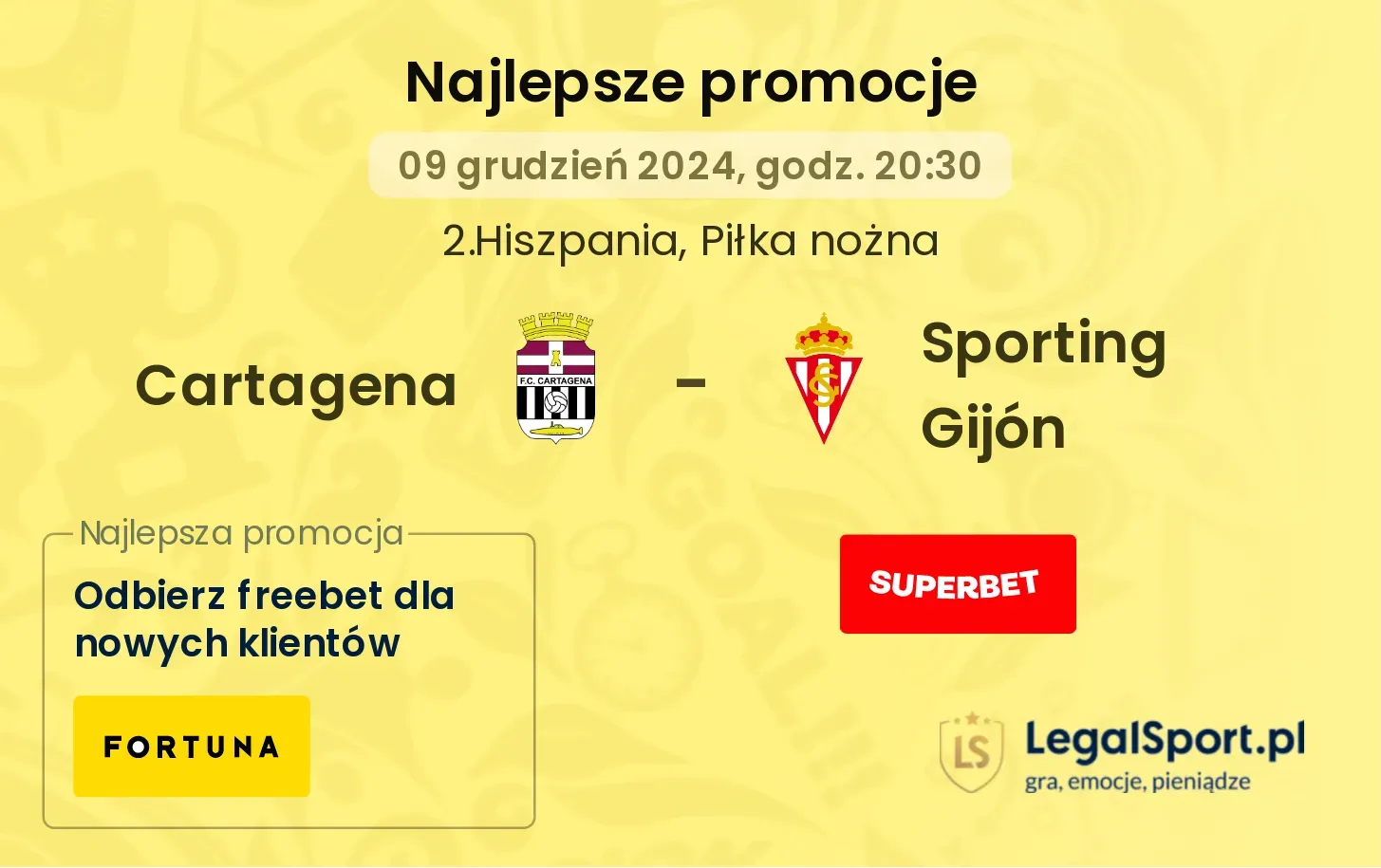 Cartagena - Sporting Gijón promocje u bukmacherów